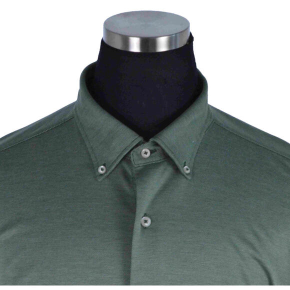 David Donahue Mens Shirt Fusion 17.5 XL Green 100% Cotton - Picture 2 of 9